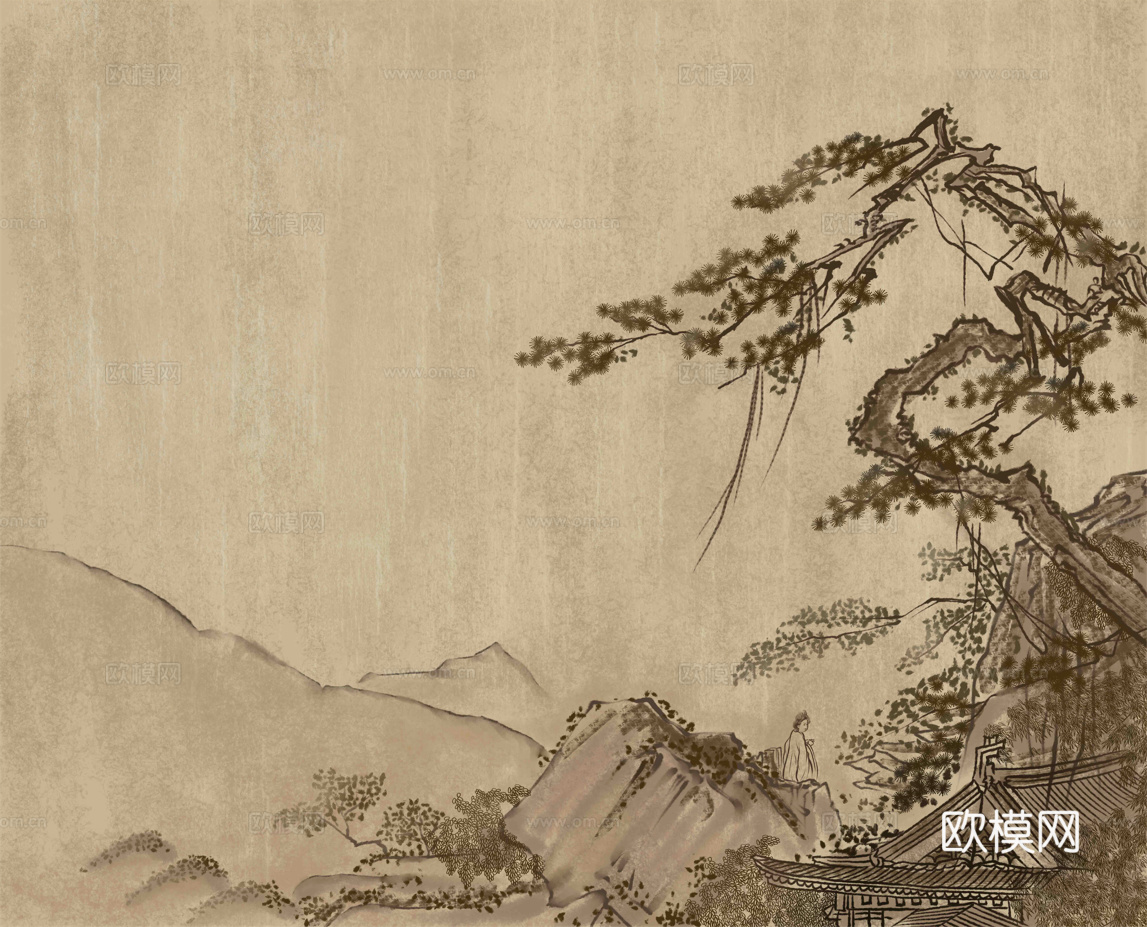 新中式壁画