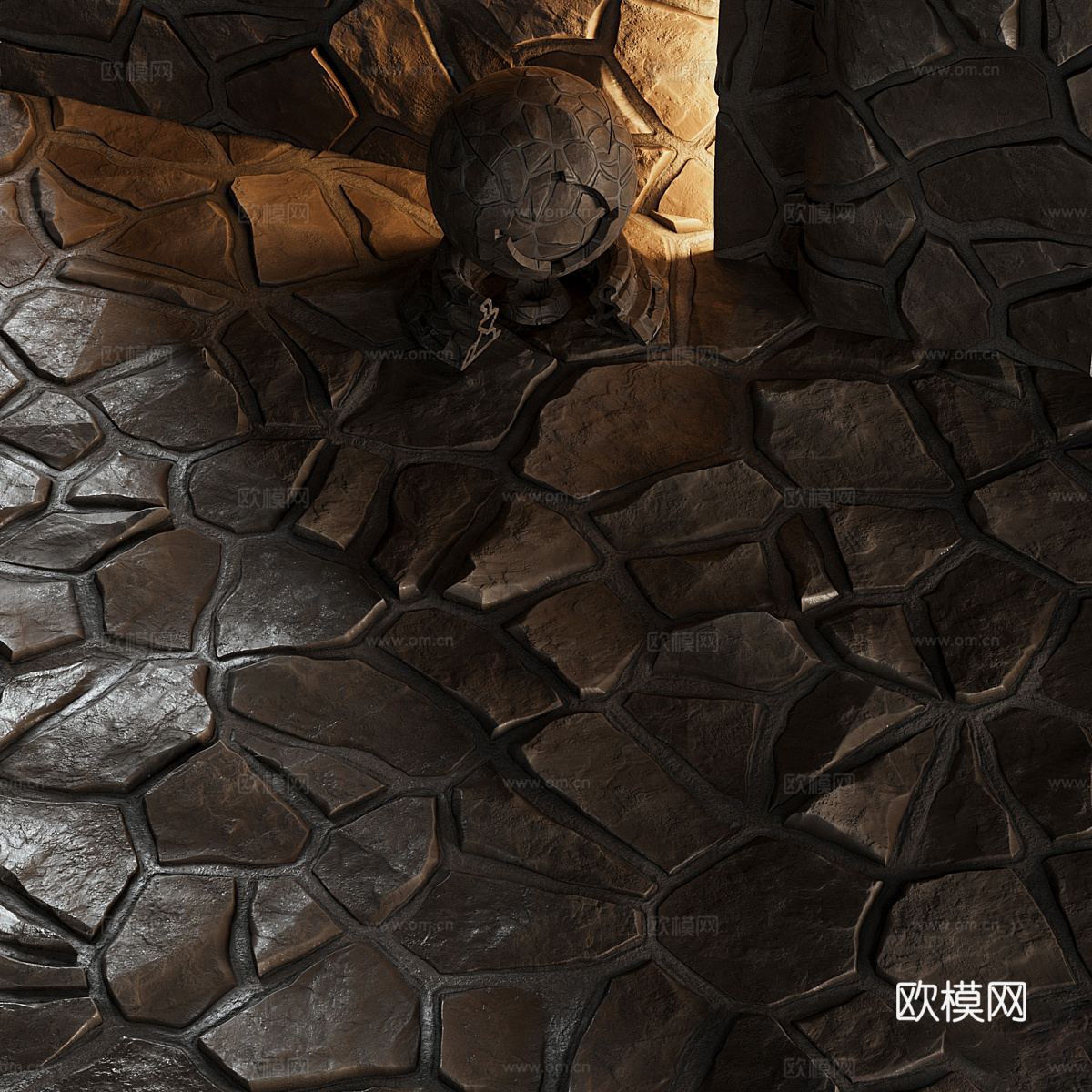 石墙 文化石 板岩 混凝土3d模型