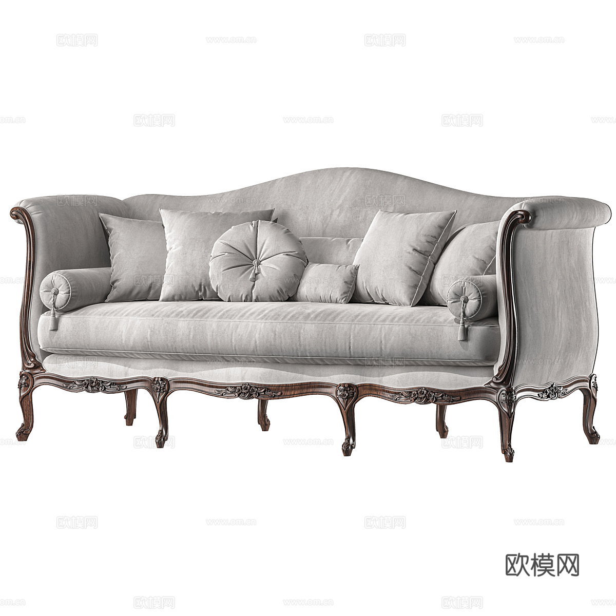法式 Christie Serpertine 布艺沙发3d模型