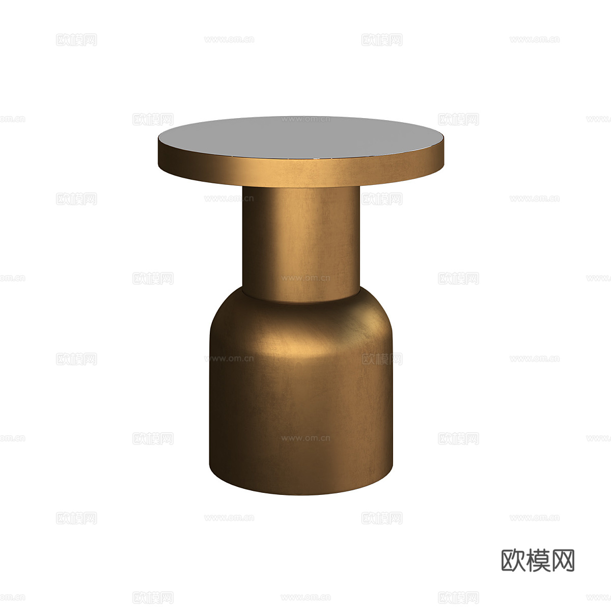 现代轻奢金属边几3d模型