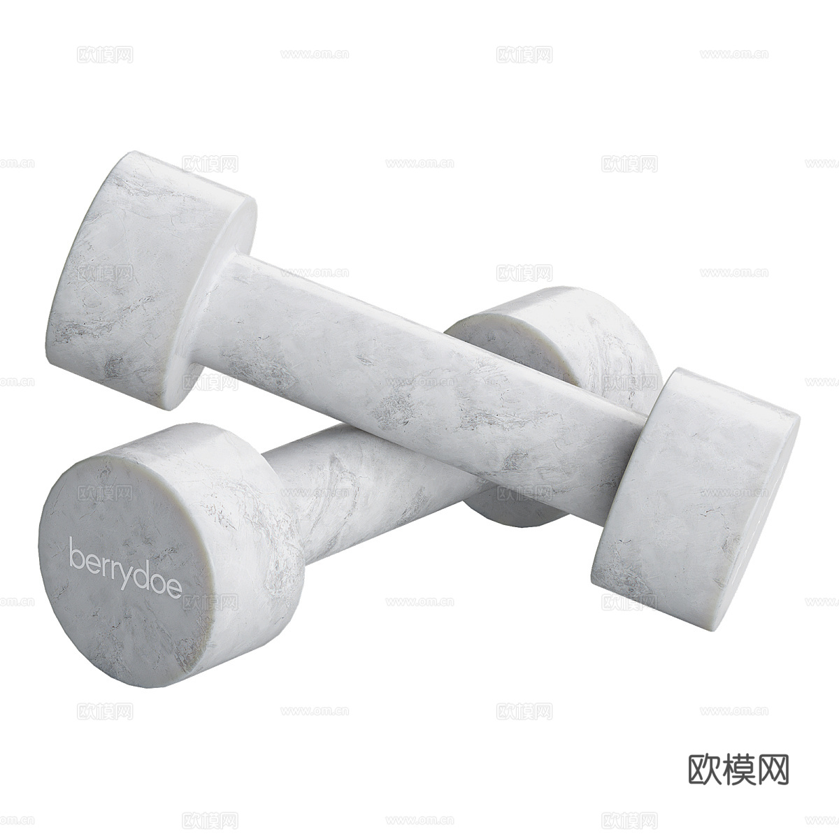 现代奶油风健身服饰鞋帽套装3d模型