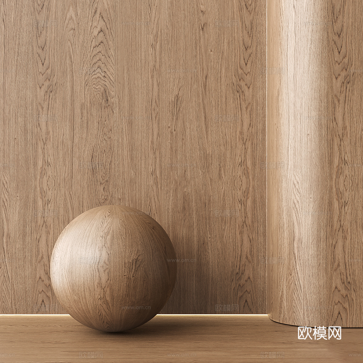 橡木木饰面材质3d模型