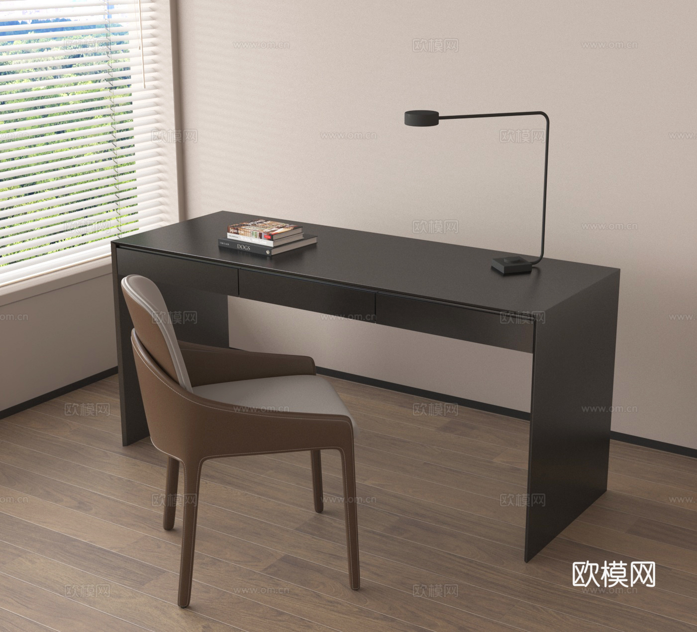 办公桌椅 书桌 阅读桌 电脑桌3d模型