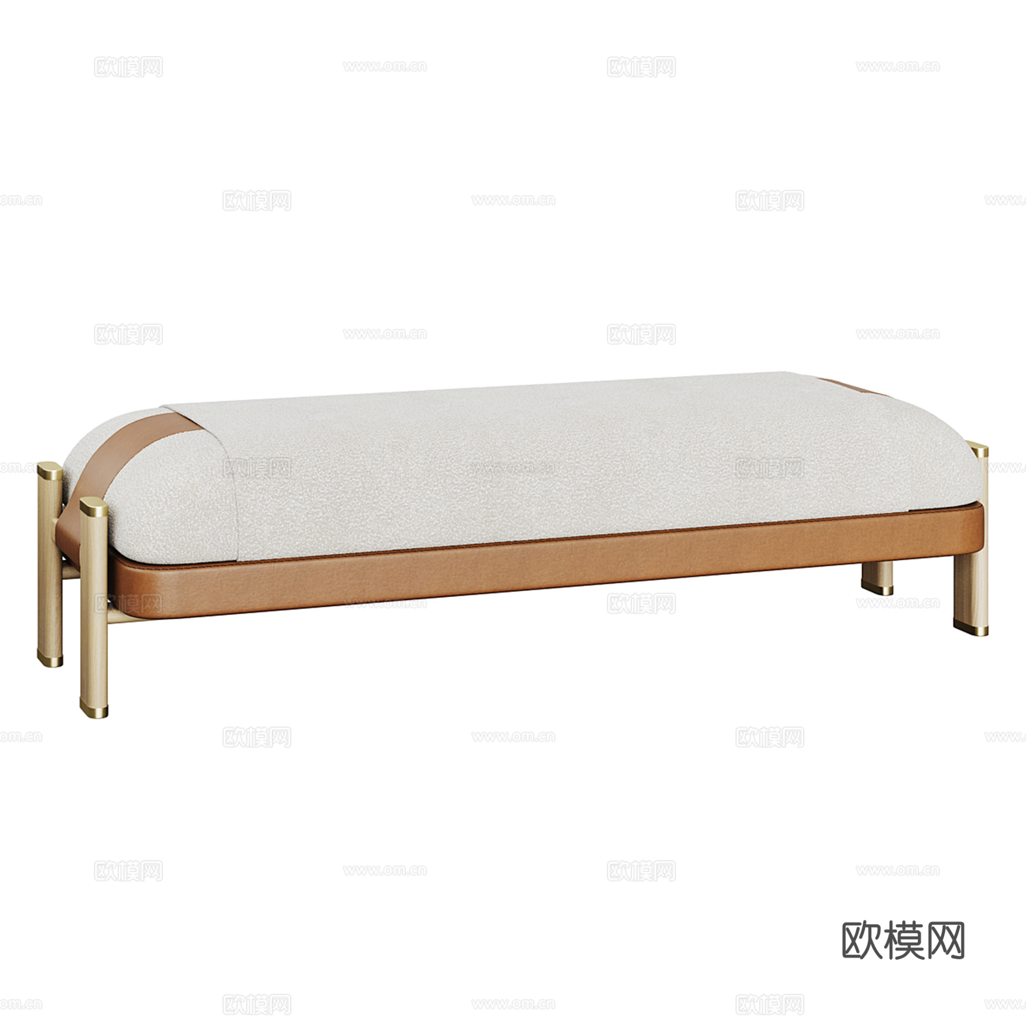 现代沙发凳 矮凳 长凳 床尾凳su模型