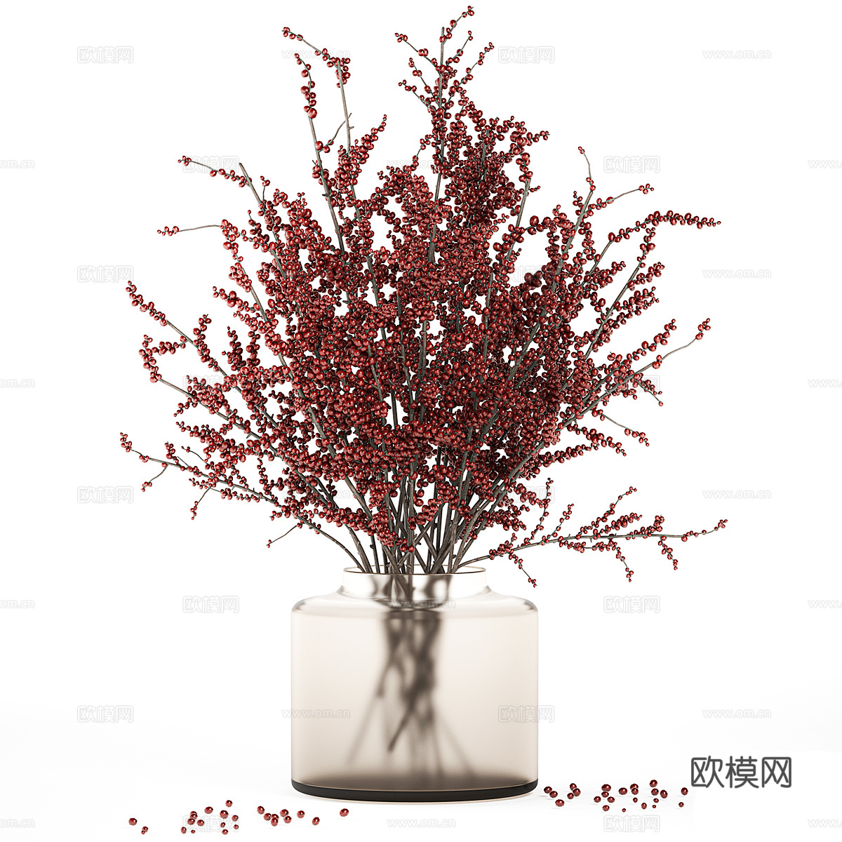 新中式花瓶花艺3d模型