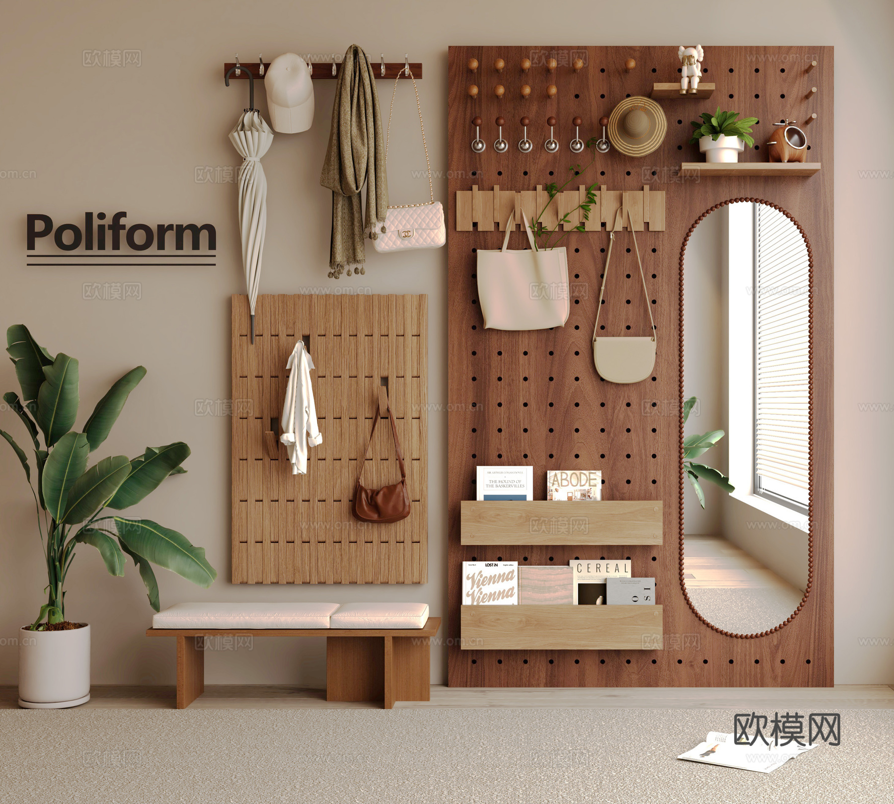 中古挂件洞洞板3d模型