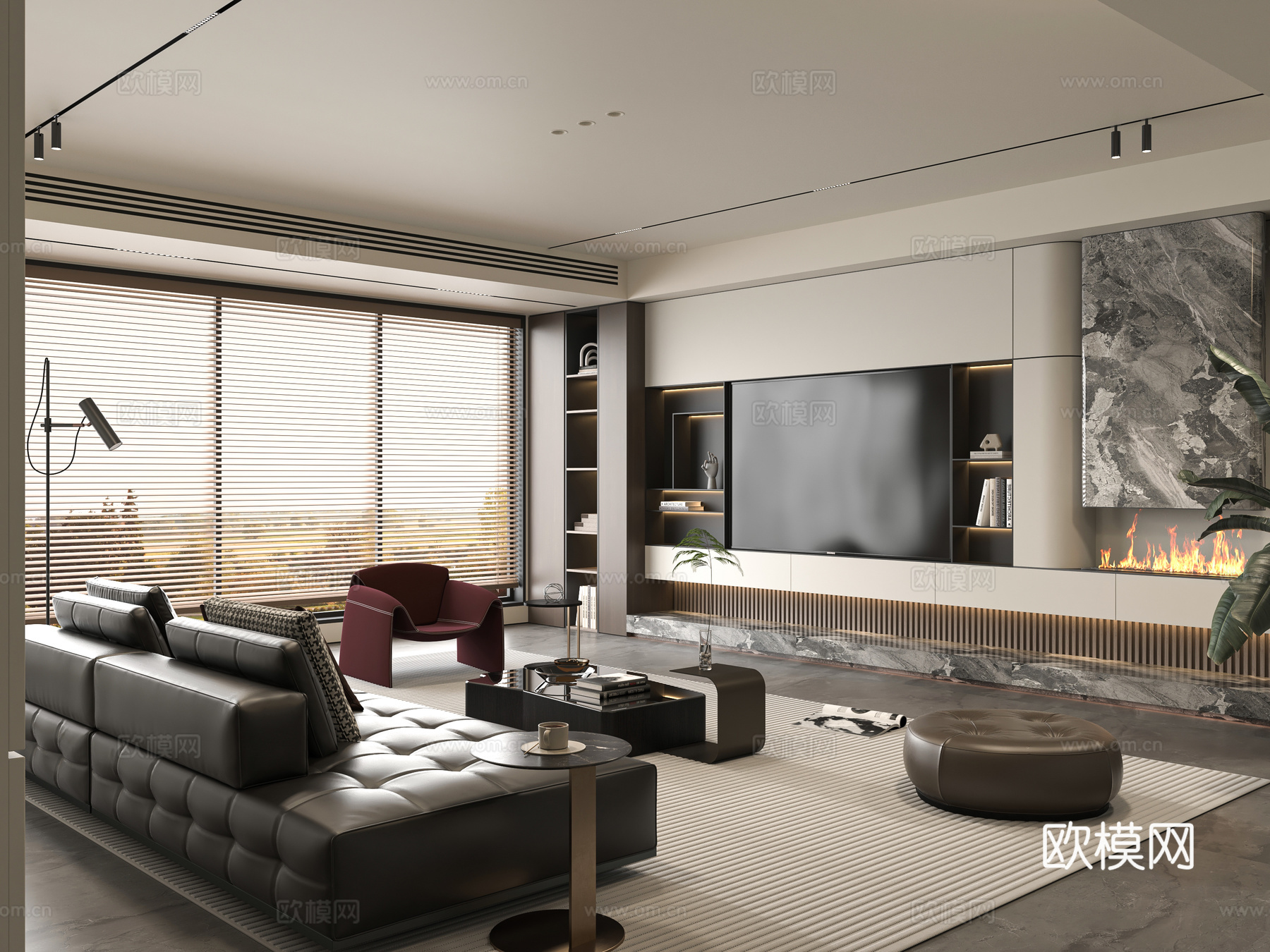Minotti现代意式客厅3d模型