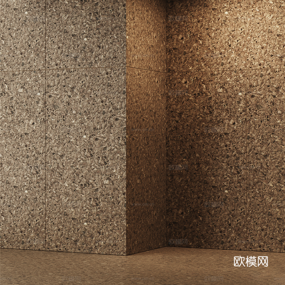 木饰面 无缝橡木材料3d模型