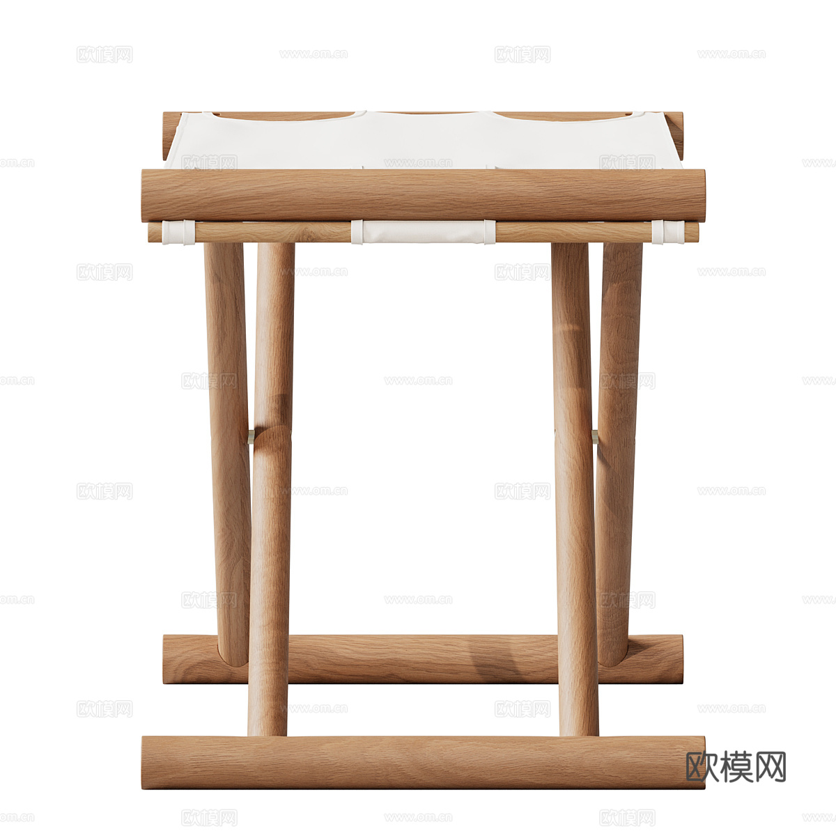 新中式 Campo Coastal 折叠凳子3d模型