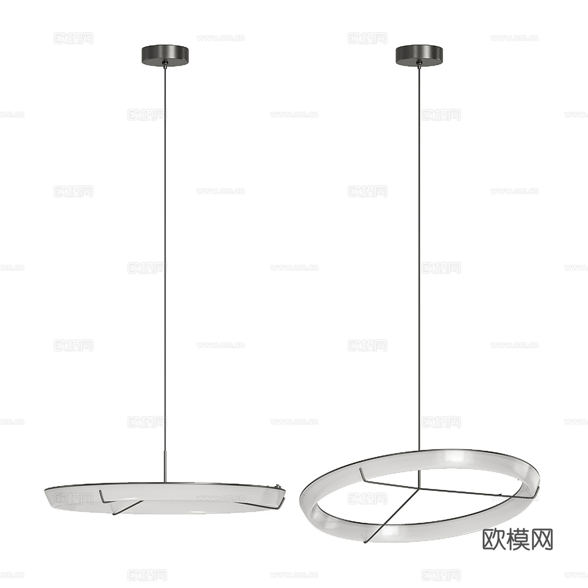 现代轻奢 Bazart 圆形装饰吊灯3d模型
