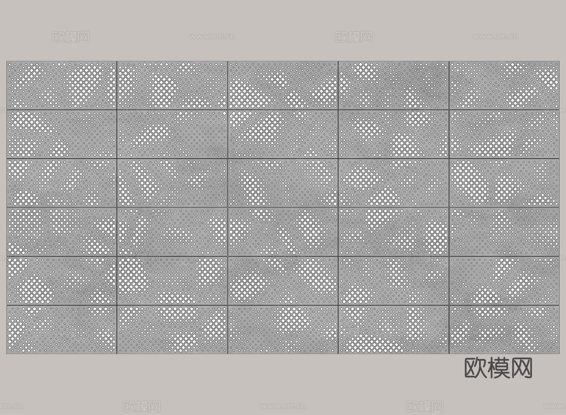 冲孔板 穿孔板 金属墙板 金属孔板1su模型