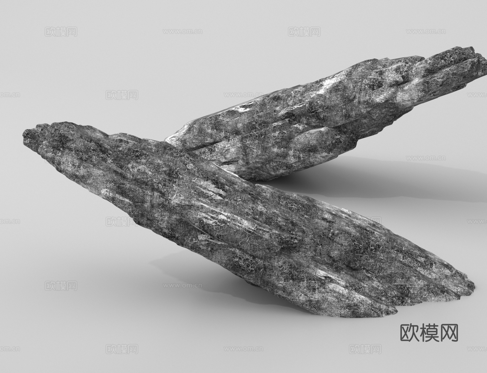 岩石台面 造景石 石头3d模型