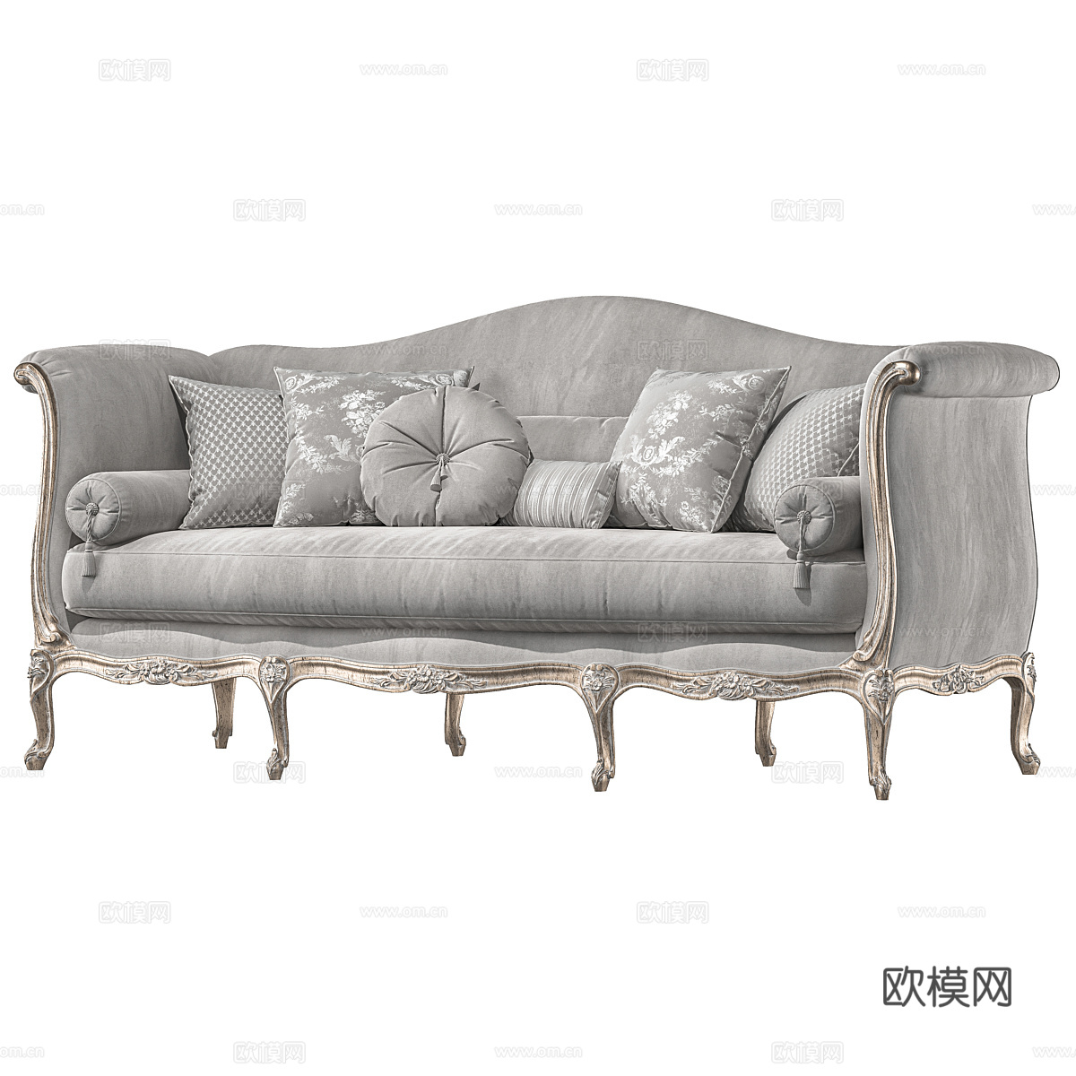 法式 Christie Serpertine 布艺沙发3d模型