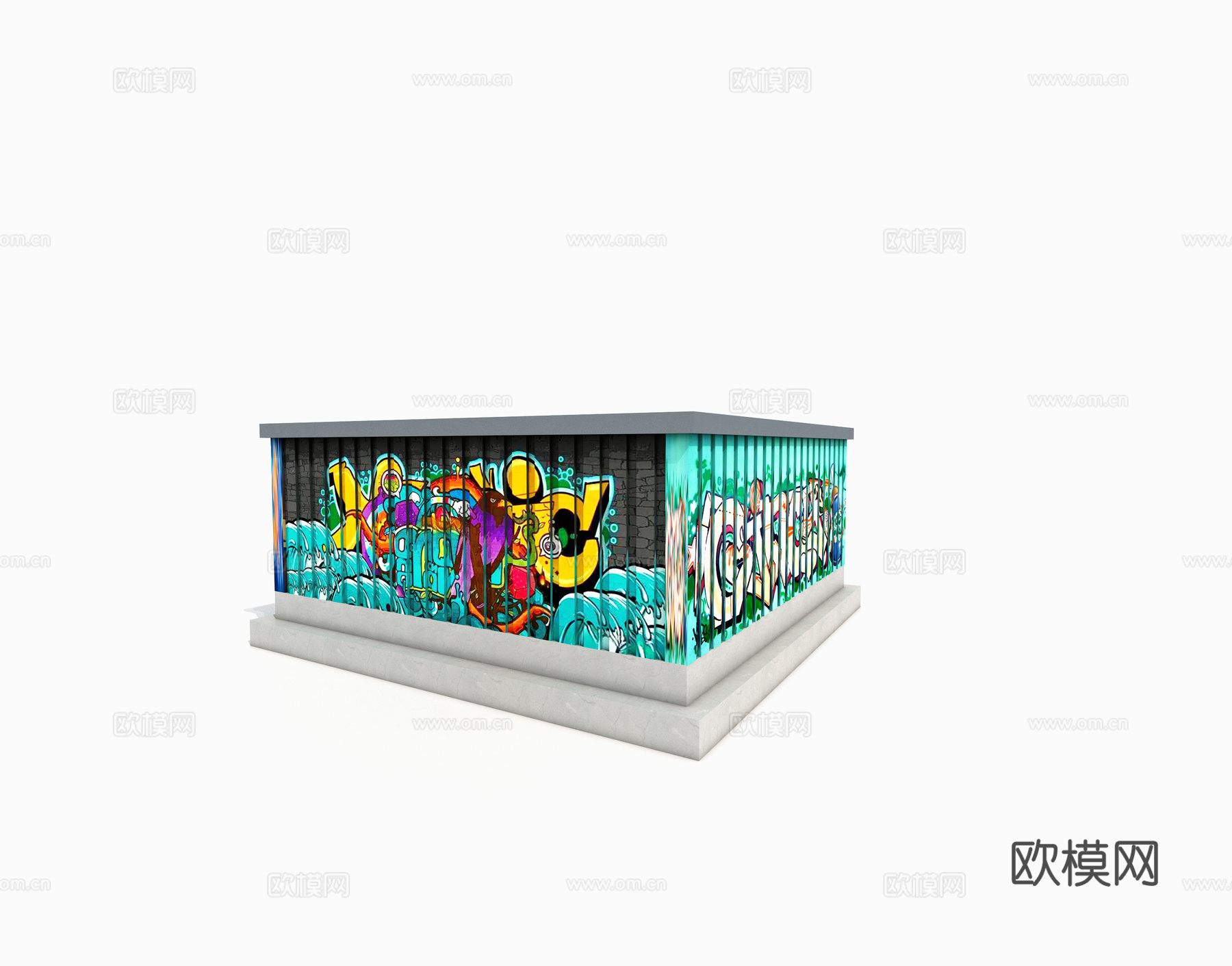 现代采光井装饰3d模型