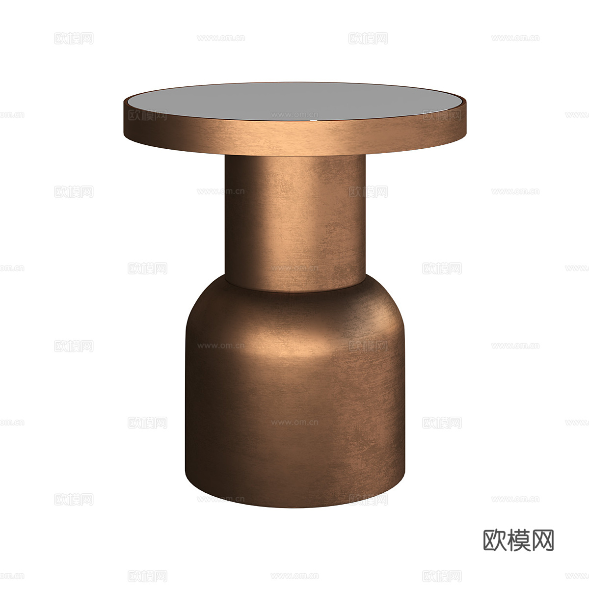 现代轻奢金属边几3d模型