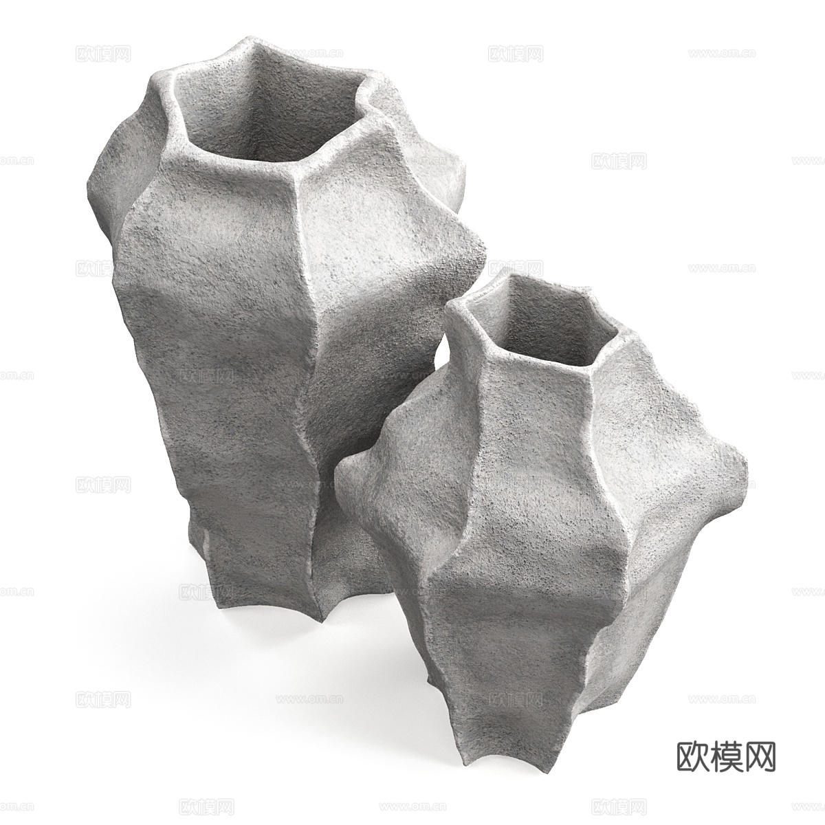 新中式侘寂陶罐 花瓶3d模型