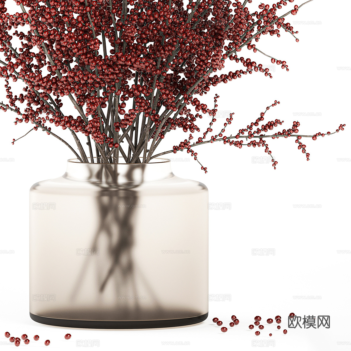 新中式花瓶花艺3d模型