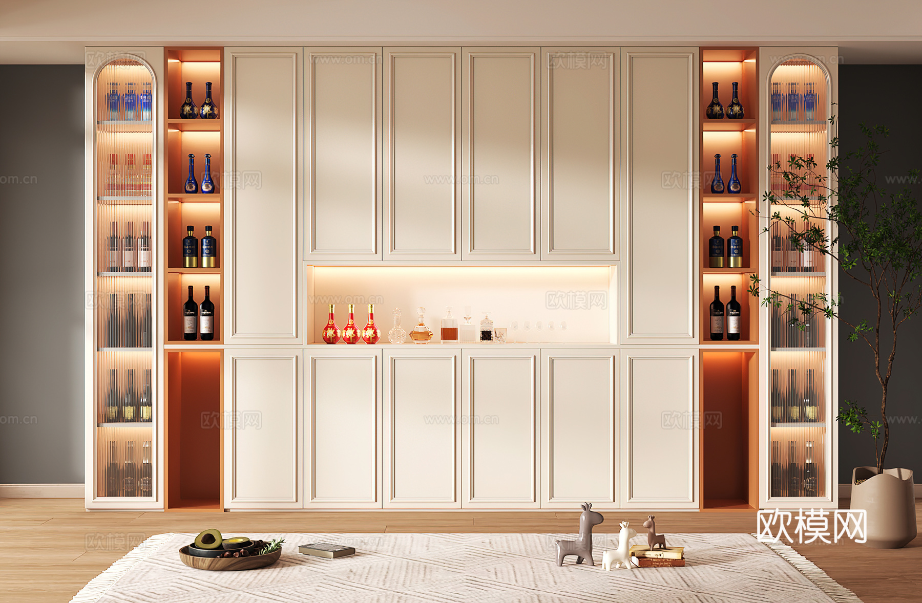 酒柜设计 酒柜 红酒柜 吧台酒柜 隔断酒柜3d模型下载