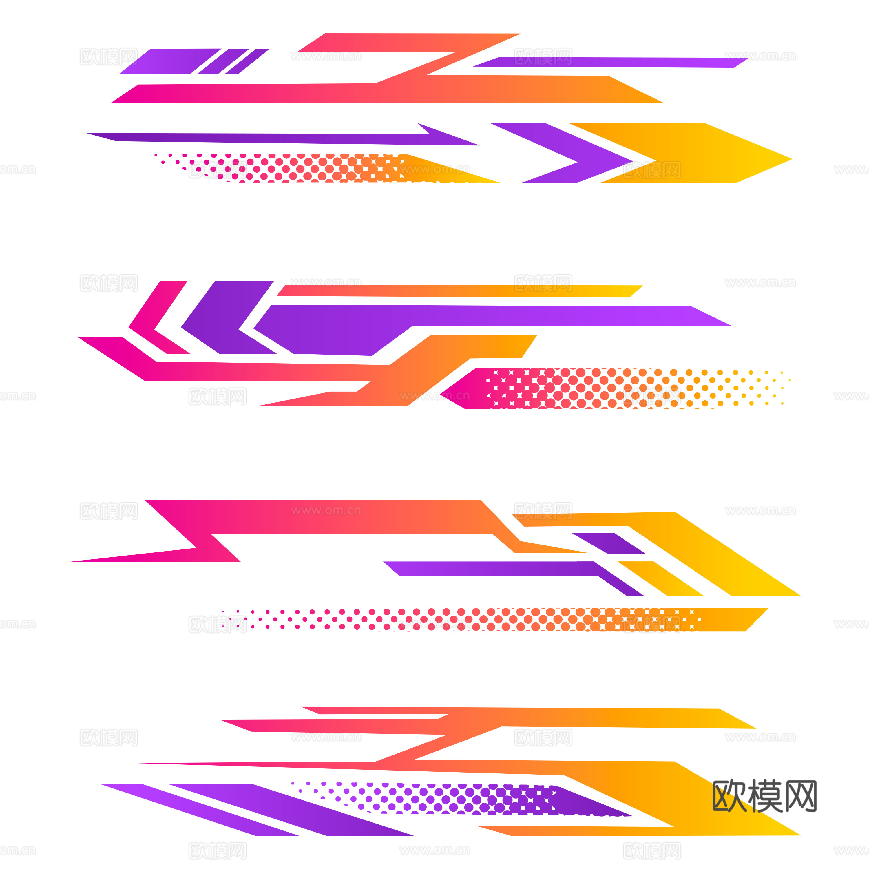 免抠赛车贴 速度运动线条 科技线条 汽车摩托车贴 装备贴