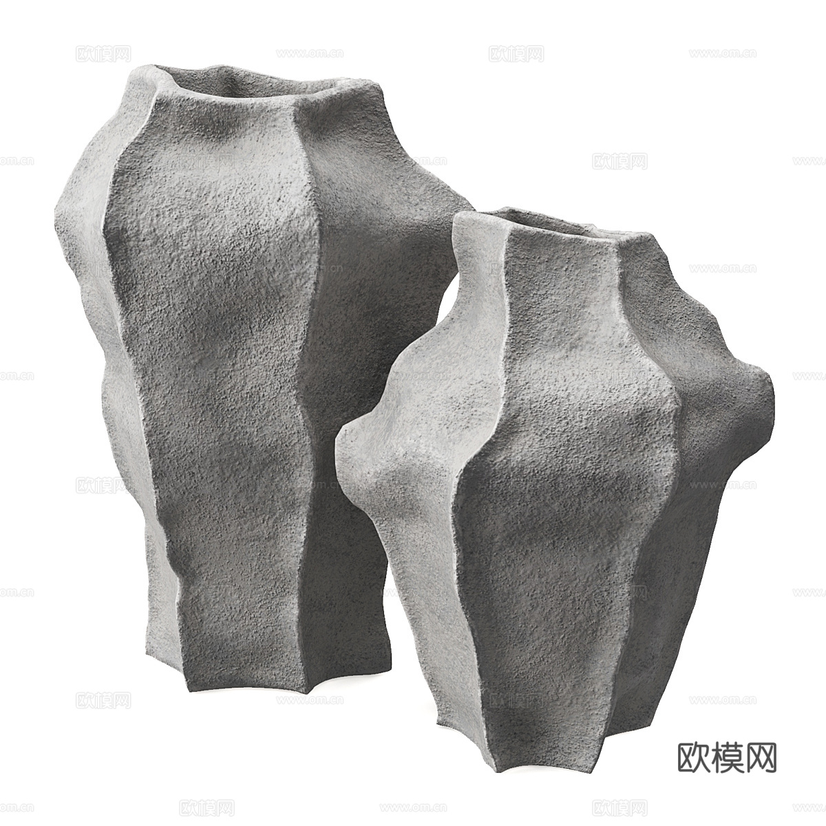 新中式侘寂陶罐 花瓶3d模型