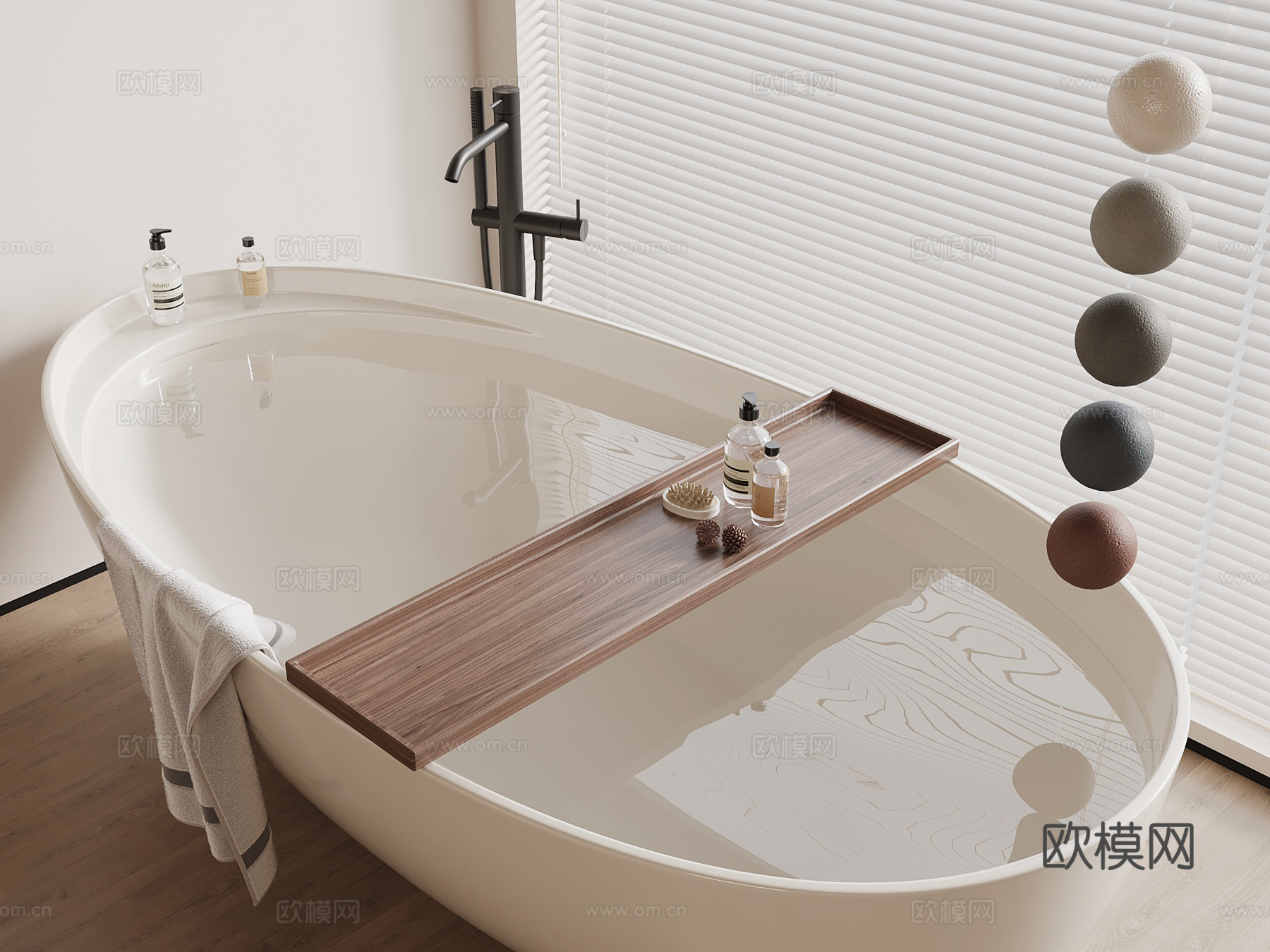 现代浴缸3d模型下载