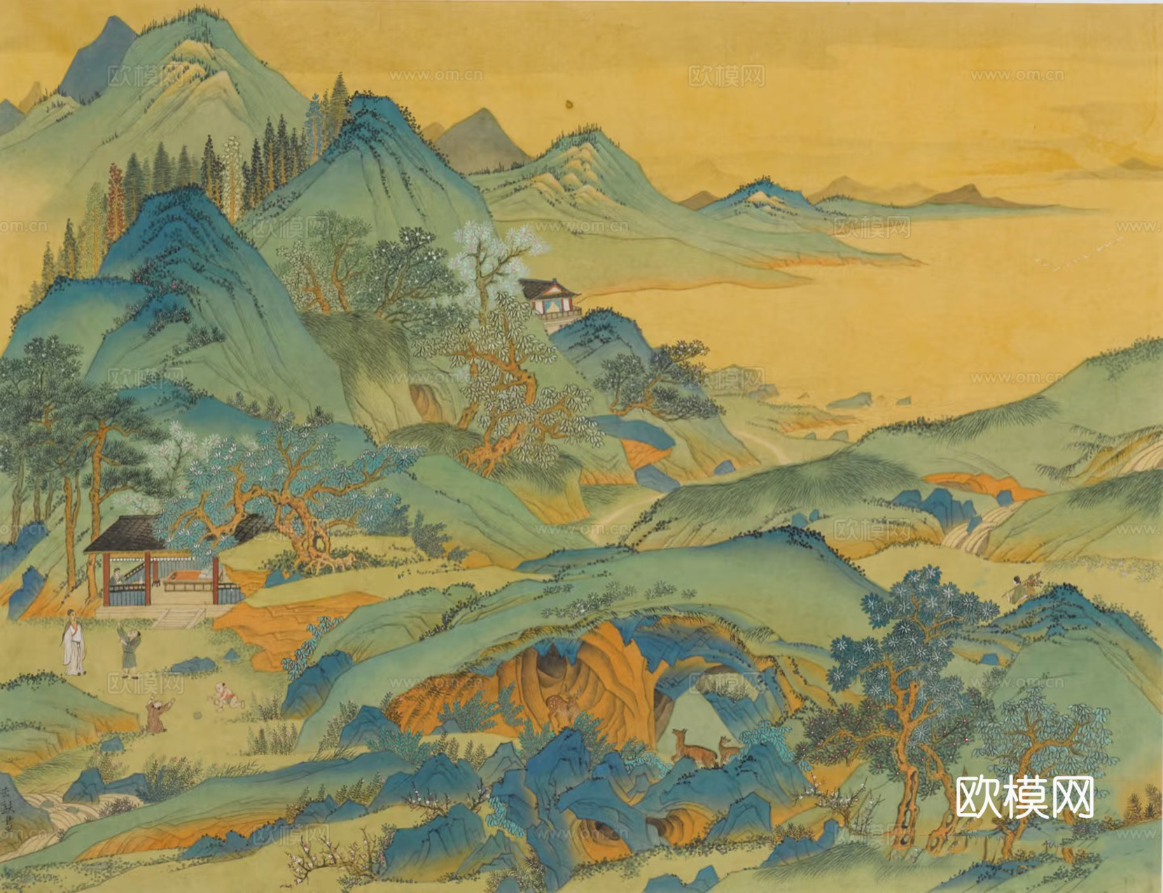 新中式复古艺术壁画