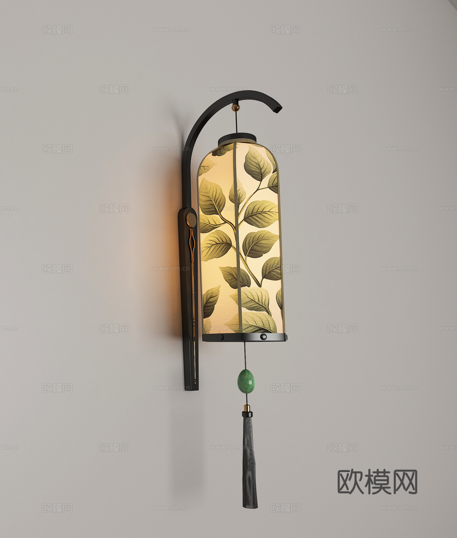 新中式壁灯3d模型下载