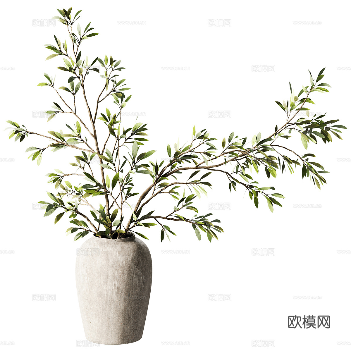 新中式花瓶花艺3d模型