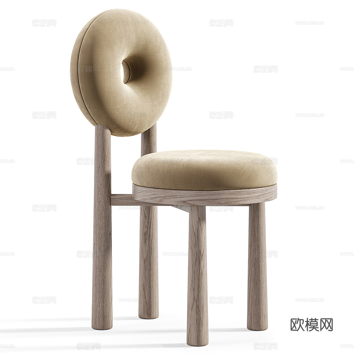 新中式轻奢鲑鱼桌面书桌椅3d模型