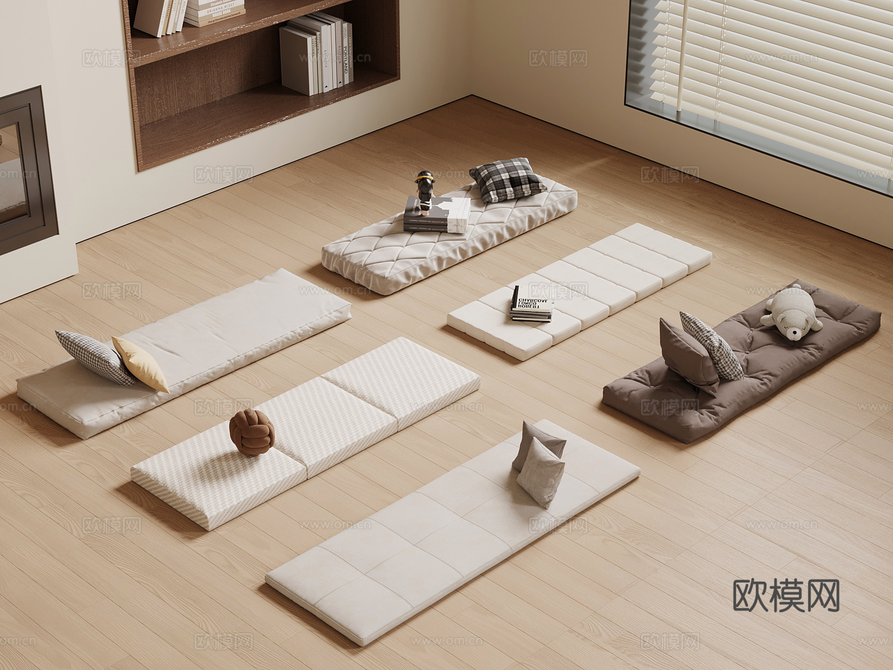 现代坐垫3d模型