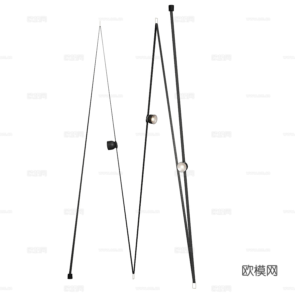 现代轻奢极简 Plusminus 装饰吊灯3d模型