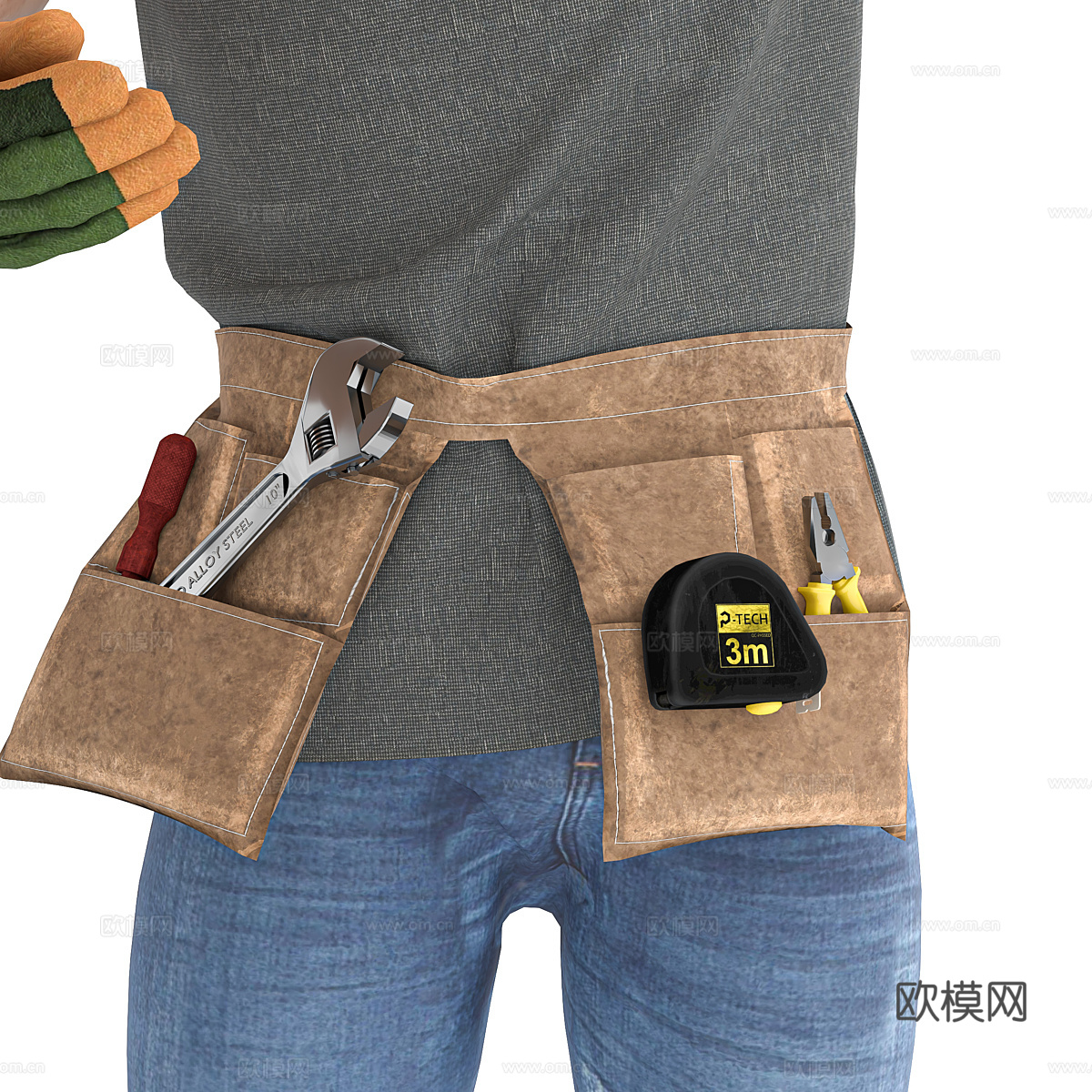 工程师 工人3d模型