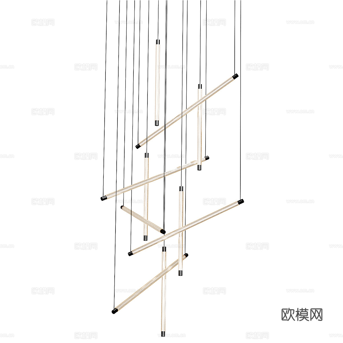 现代极简装饰吊灯3d模型