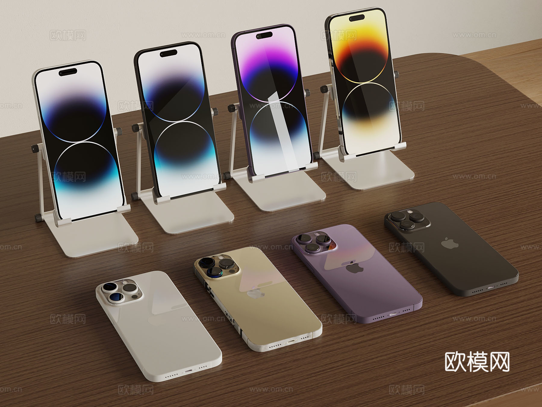 现代智能手机 苹果手机3d模型