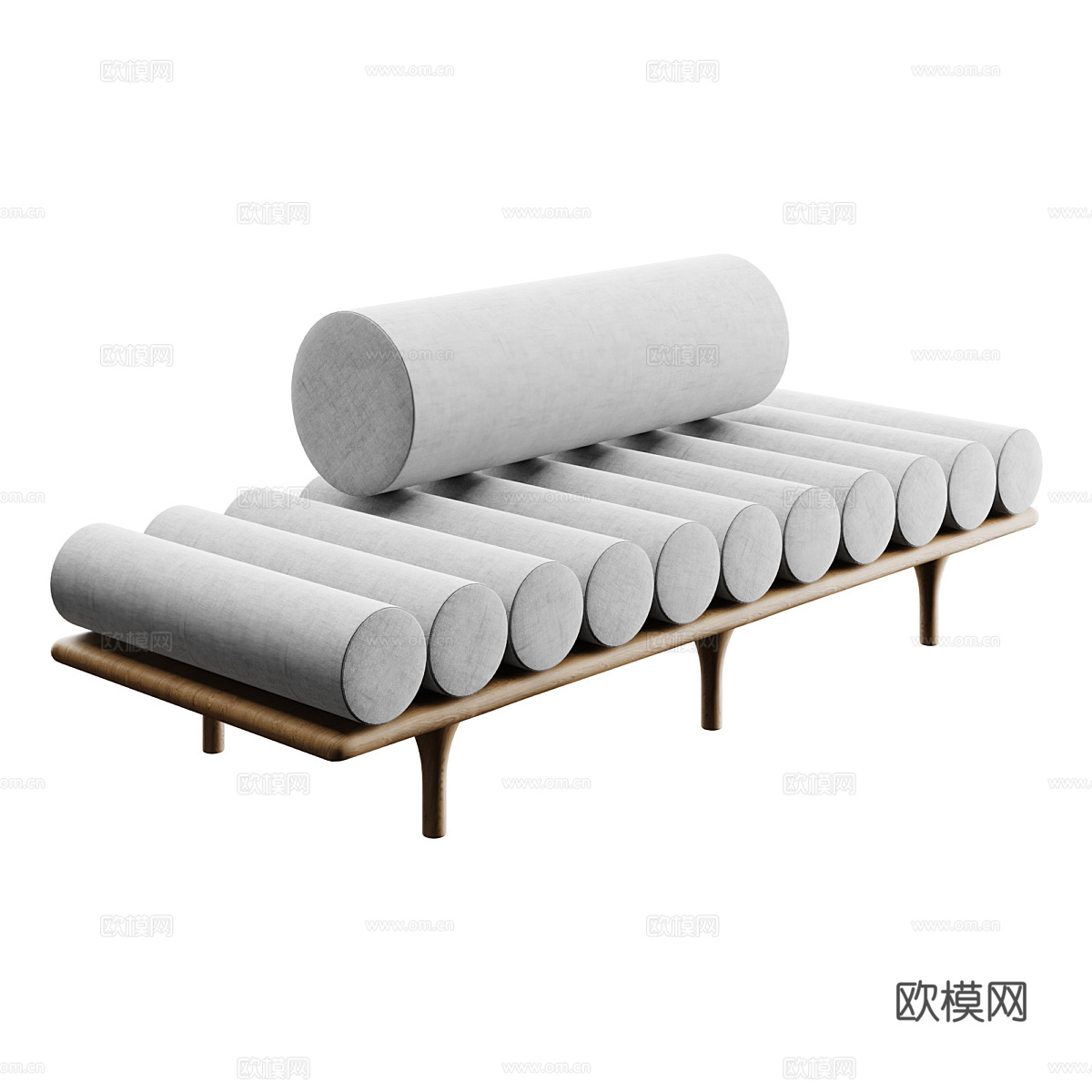 新中式长凳 条凳 沙发凳 床尾凳3d模型