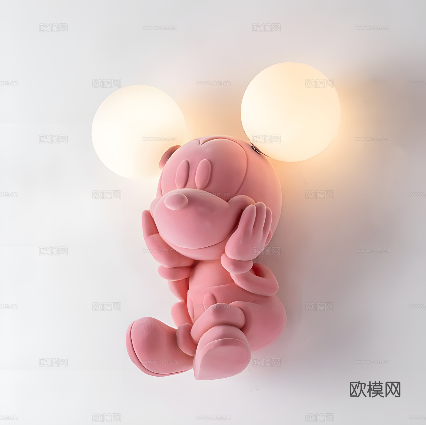Mikki壁灯 卡通壁灯 儿童房壁灯3d模型