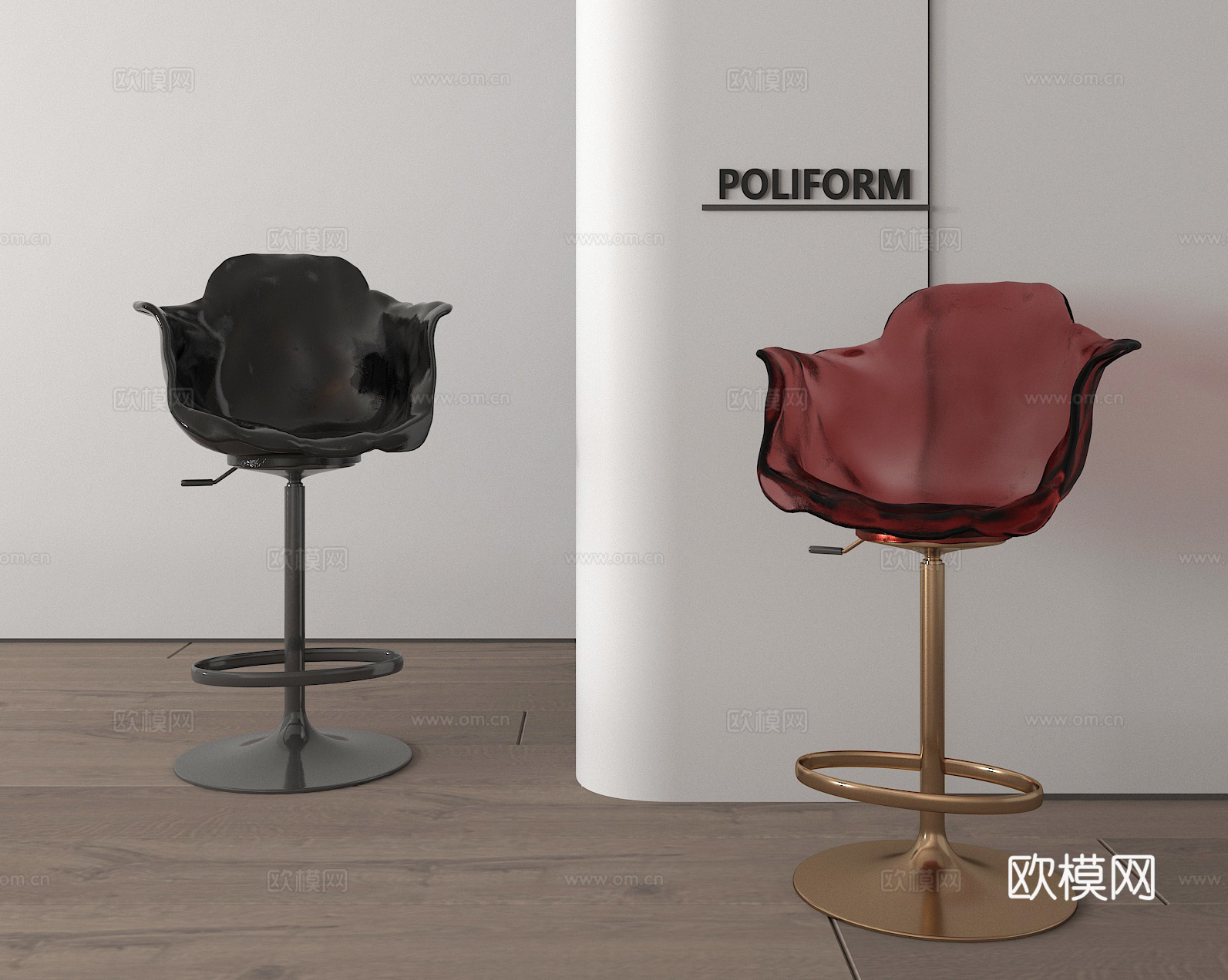 吧台椅 高脚椅su模型