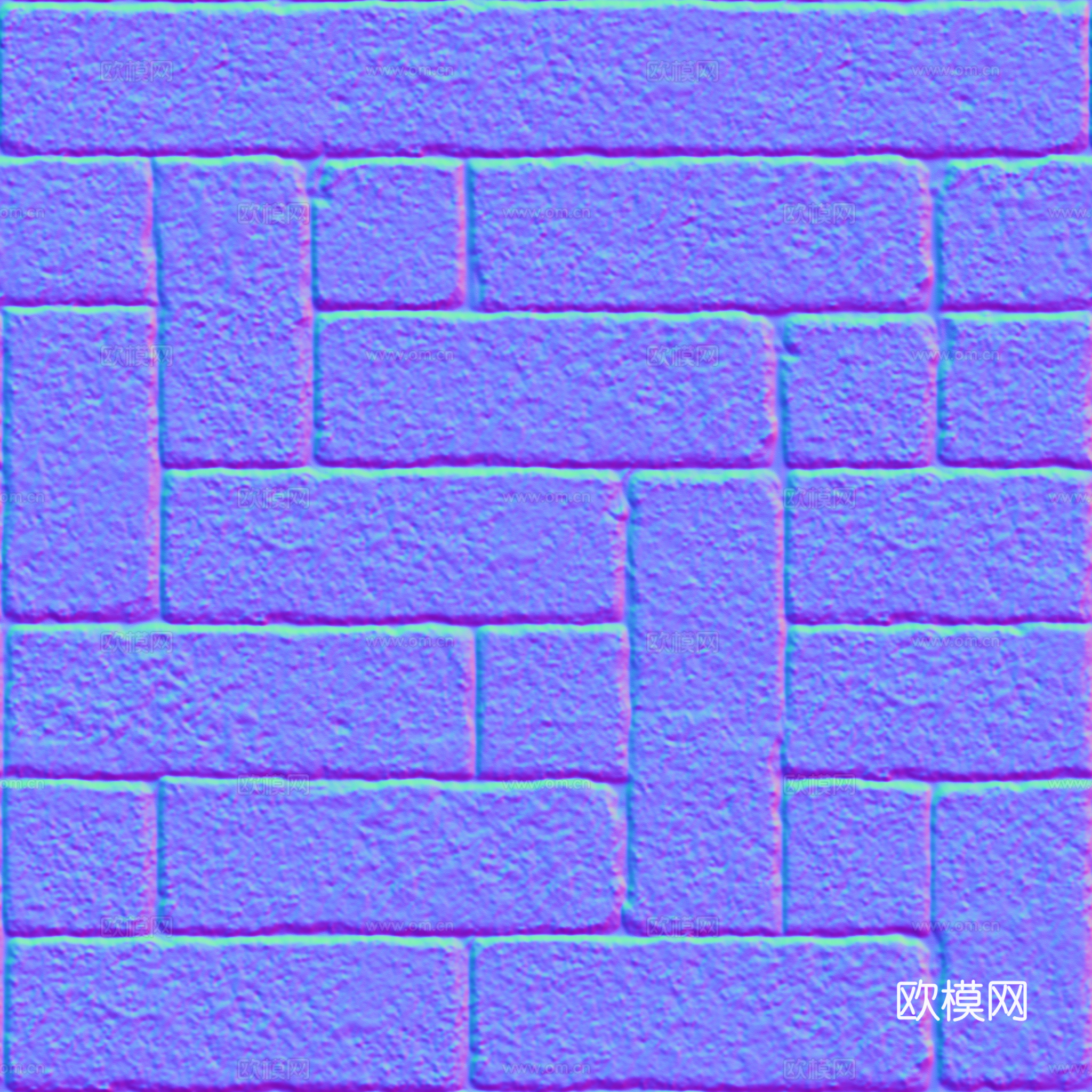 红色地砖pbr-2k透水砖 免烧砖 水泥砖墙地面铺装