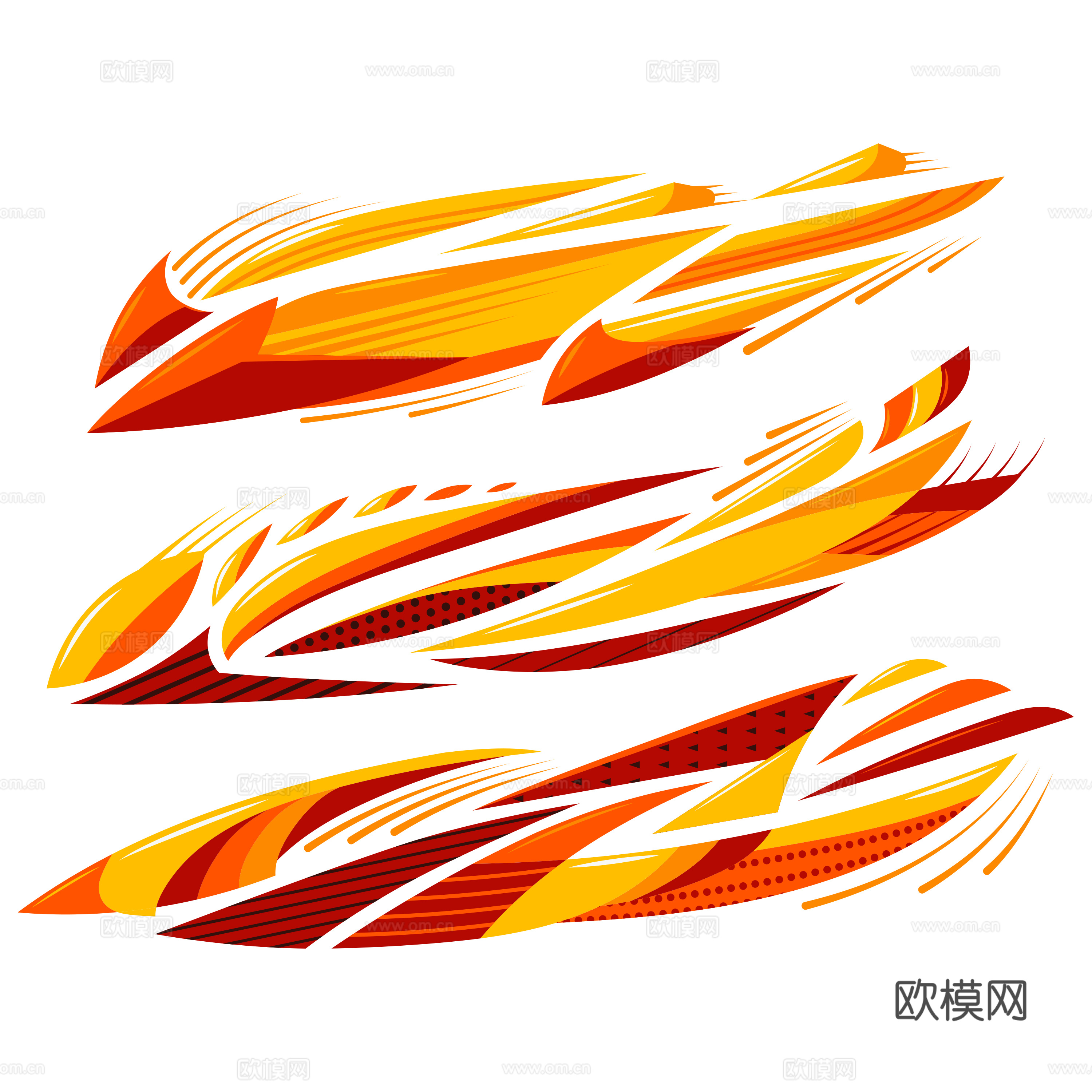 免抠赛车贴 速度运动线条 科技线条 汽车摩托车贴 装备贴