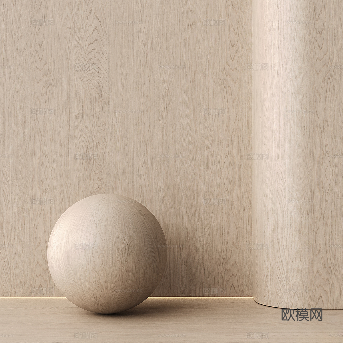橡木木饰面材质3d模型
