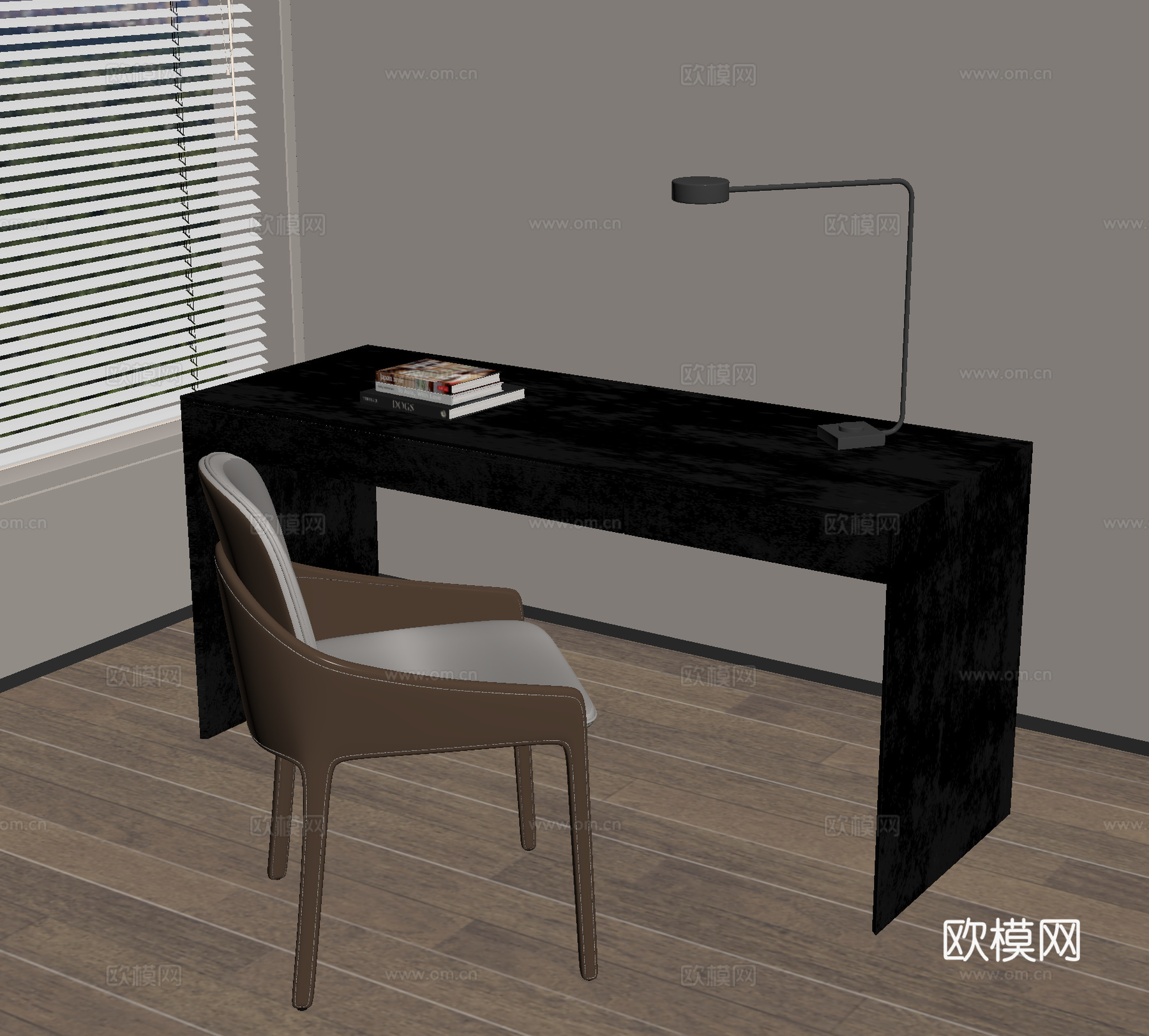 办公桌椅 书桌 阅读桌 电脑桌3d模型