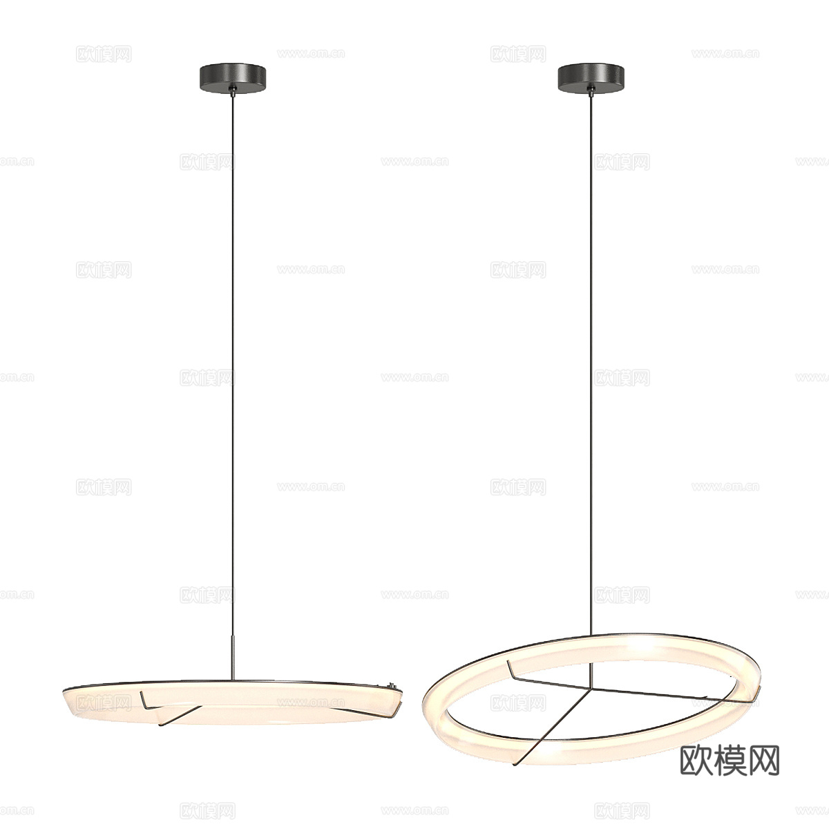 现代轻奢 Bazart 圆形装饰吊灯3d模型