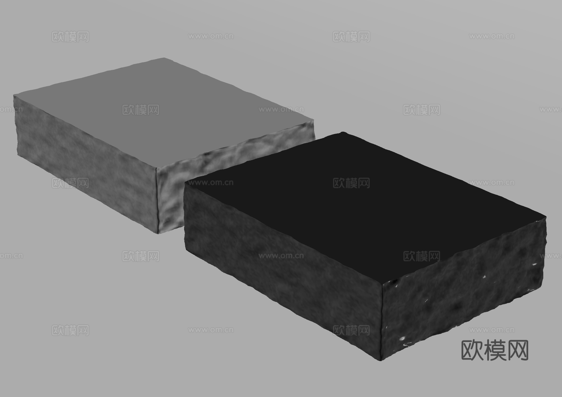 石头茶几 户外茶几su模型