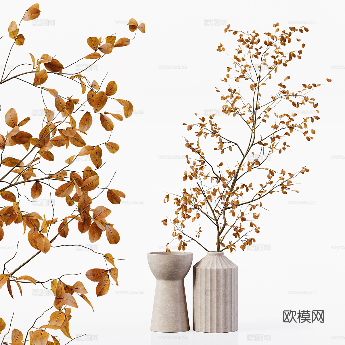 新中式花瓶花艺3d模型
