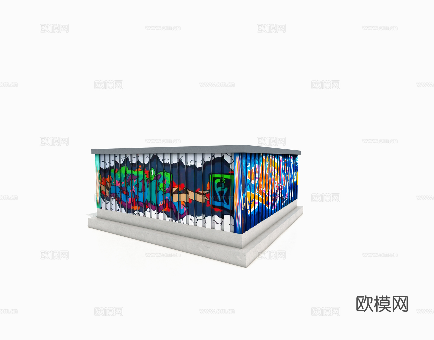 现代采光井装饰3d模型