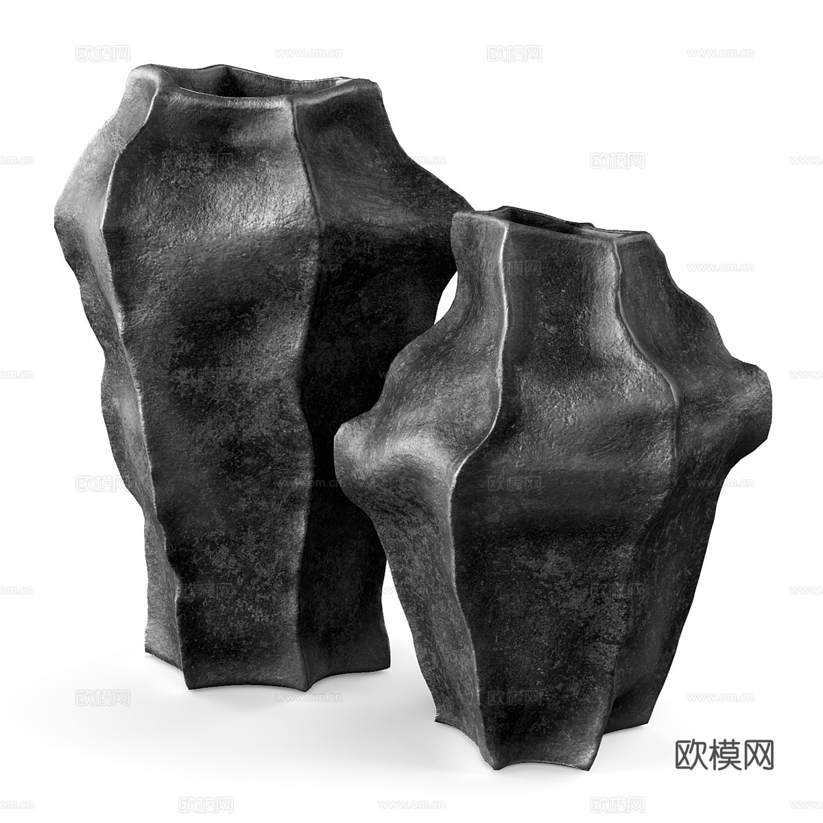 新中式侘寂陶罐 花瓶3d模型