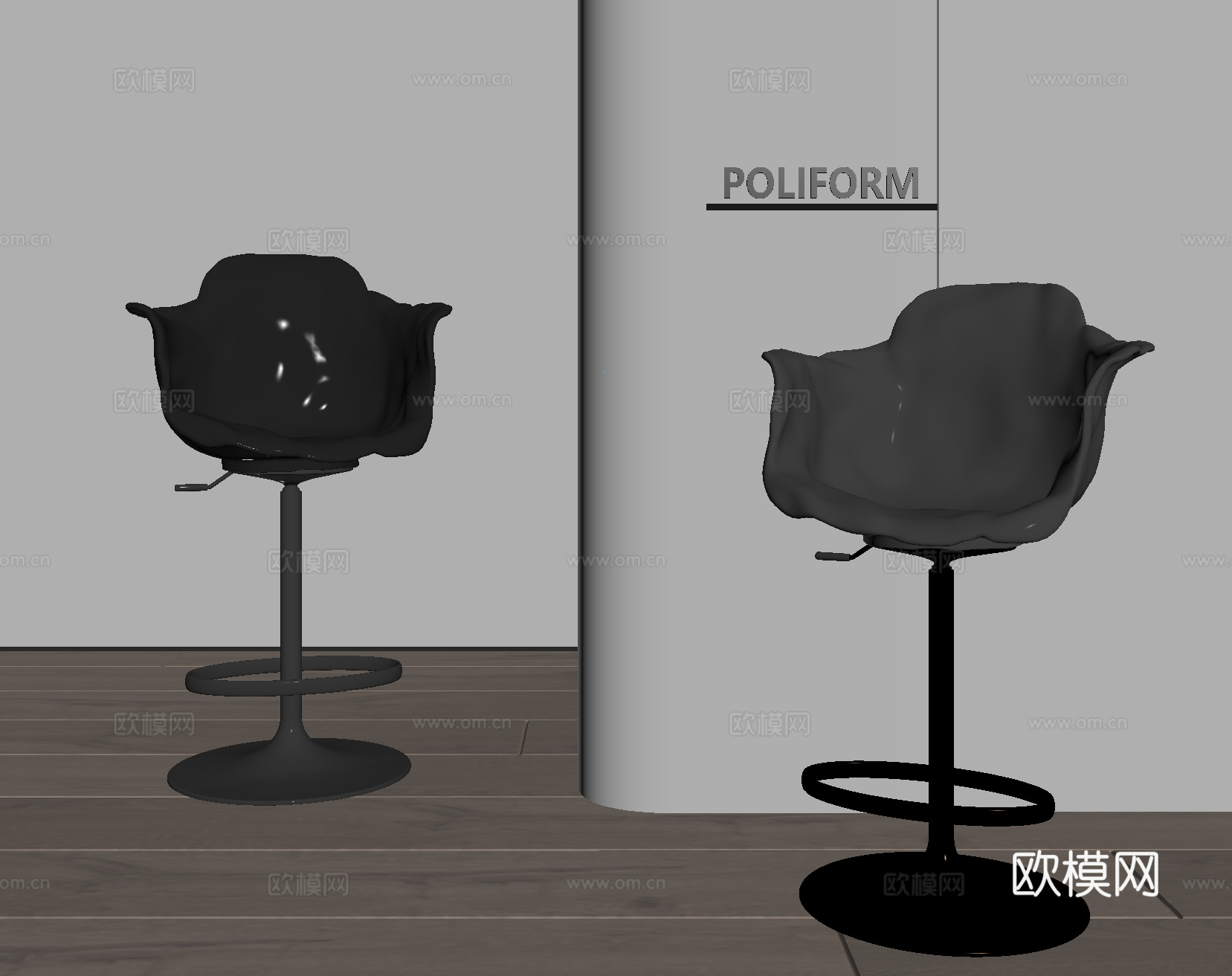 吧台椅 高脚椅su模型