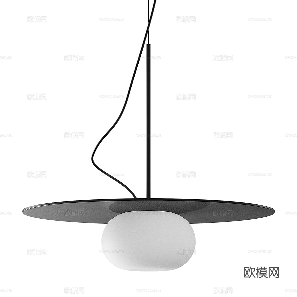 新中式轻奢拍击吊灯3d模型