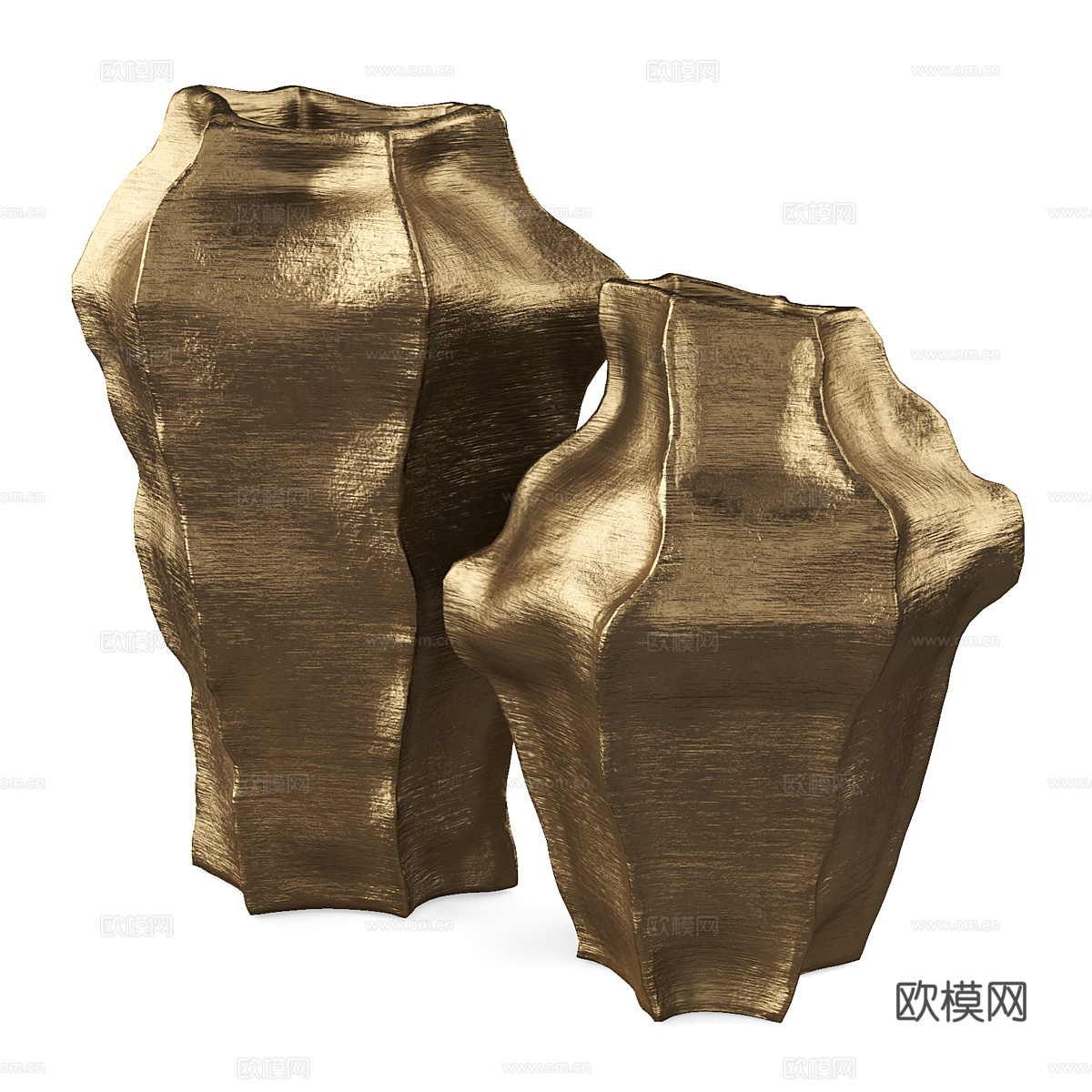 新中式侘寂陶罐 花瓶3d模型