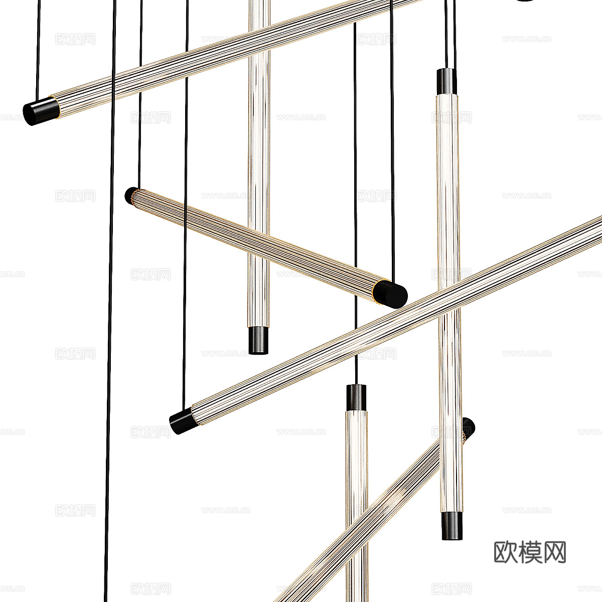 现代极简装饰吊灯3d模型